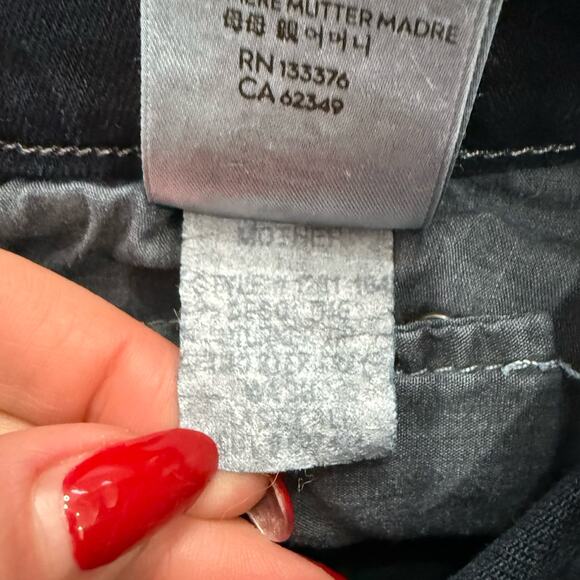 Mother The Stunner Zip Two Step Fray Last Call Dark Wash Skinny Jeans size 25 - Picture 11 of 14